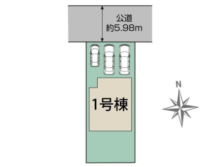区画図 3台駐車可能なカースペース。（車種によります。）
芳川小・南陽中エリア。