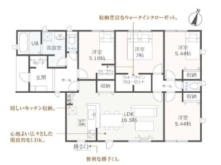 Ԏ} St[OA4LDKAāI
LDK16.5B