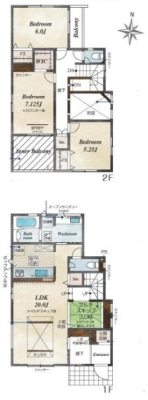 Ԏ} 3LDKA2Kā
3̃}`XLbvtI
2Kɂ̓EH[NCN[[bgtĂ܂