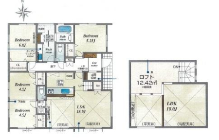 �Ԏ��} ���t�g�̂���3LDK�C�I�[���d���̕������āI
9���̗m���͔����ɊԎd�؂�\�ł��B
���ԃX�y�[�X3��I