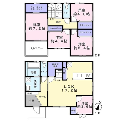 �Ԏ��} �I�[���d���A4LDK�A2�K���āI
���ԃX�y�[�X4��I