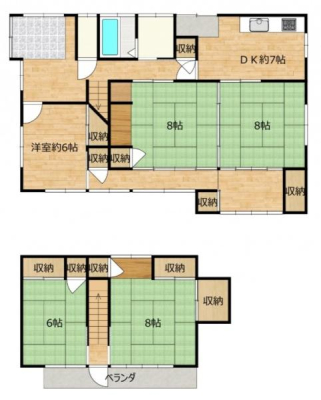 �Ԏ��} ���t�H�[���O�̊Ԏ�}
4LDK�ɕύX�\��