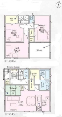 �Ԏ��} ���É��{���u���{�v�w�܂œk����8���I
�^�^�~�R�[�i�[3���A�p���g���[�A�E�H�[�N�C���N���[�[�b�g�t���I
���[�L�x��3LDK�A2�K���ā�
���ԃX�y�[�X4��I