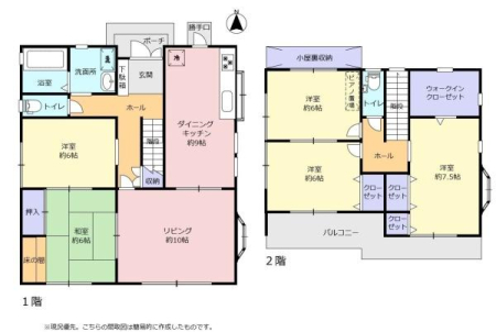 �Ԏ��} LDK�Z�p���[�g�F ��10���̃��r���O�Ɩ�9���̃_�C�j���O�L�b�`�����אڂ��A�H���ƃ����b�N�X�̋�Ԃ𕪂��A�L���g�����Ƃ��ł��܂��B