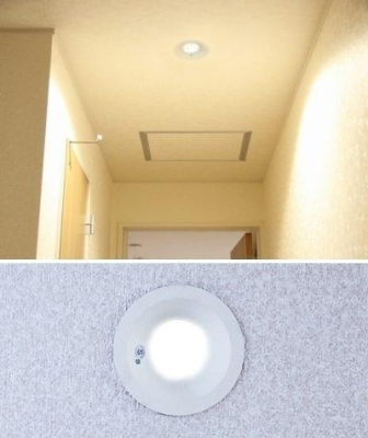 �����\�z�}(����) ���Z��[�J�[�̕����Z��A�{�H��ł��B
LED�_�E�����C�g�B
�]���̌u�������C�g�ɔ��
�d�C�����E�N��CO2���팸�ł��܂��B